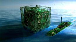 borg cube city floating